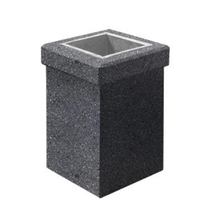Ландшафтные элементы УРНА-1 400*400*600 Серый Мозаичный бетон