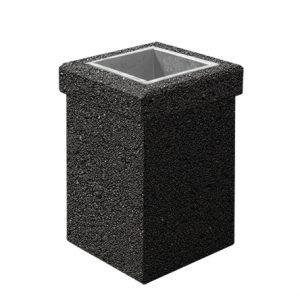 Ландшафтные элементы УРНА-1 400*400*600 Черный Мозаичный бетон